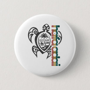 Guam-Schildkröte Hafa Adai Guam Angel-Shirt Chamor Button