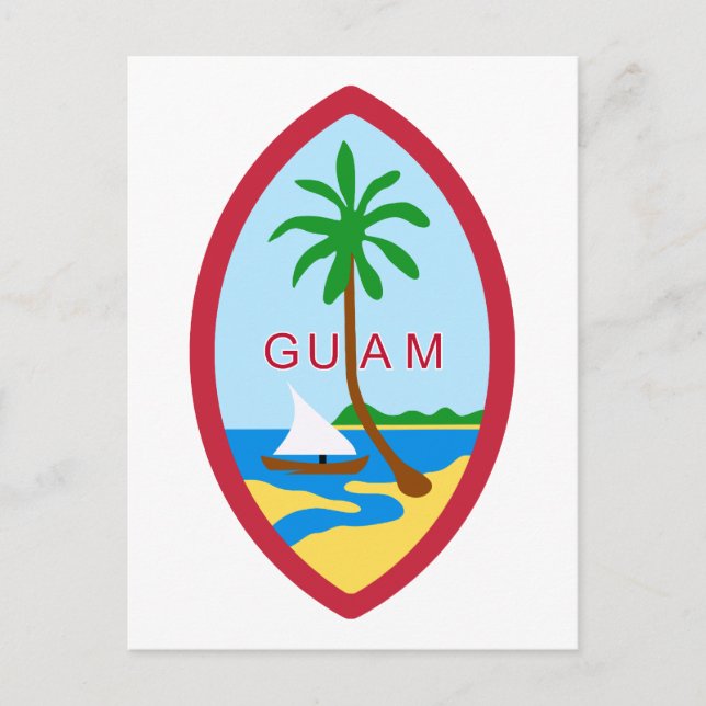 Guam Siegel GU Postkarte (Vorderseite)