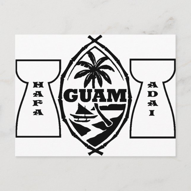Guam-Siegel mit Latstein Postkarte (Vorderseite)