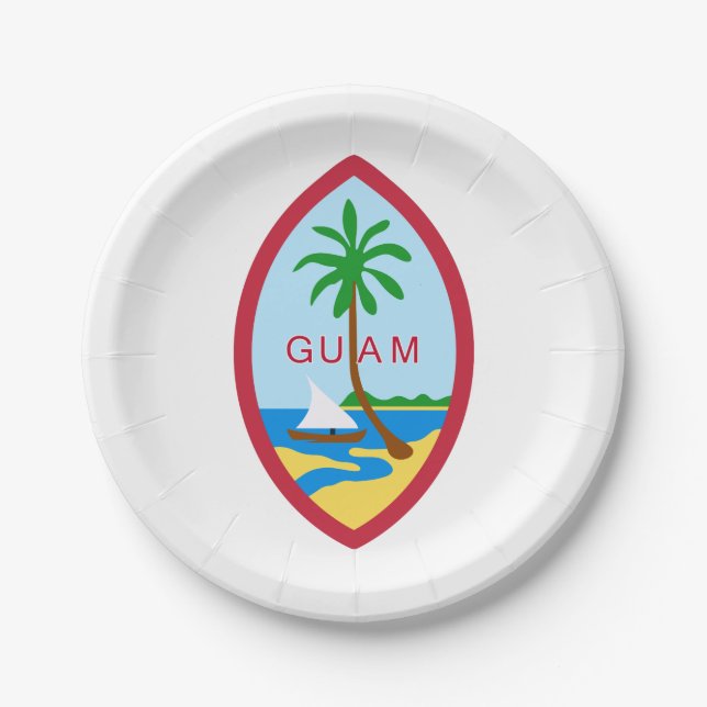 Guam-Siegel Pappteller (Vorderseite)