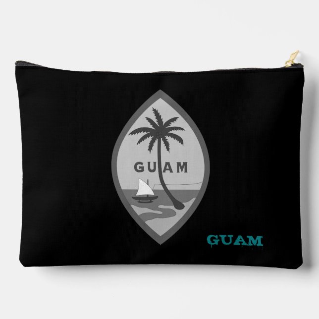 Guam-Tasche, guamaianisches Wappen / Flagge Zubehörtasche (Rückseite)