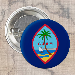 Guam-Taste, patriotische guamanische Flaggenmode Button