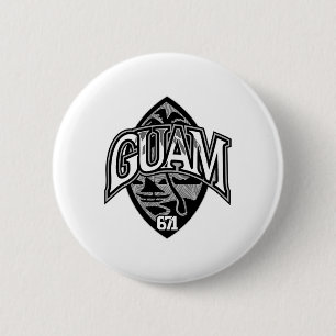 Guam USA Siegel Chamorro Stolz Guamianer Inselbewo Button