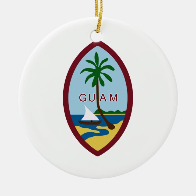 Guam-Wappen Keramikornament (Vorne)