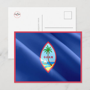 Guam - Waving Flag - Postkarte