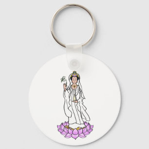 Guan Yin Bodhisattva auf dem Lotus-Schlüsselanhäng Schlüsselanhänger