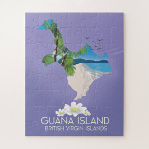 Guana Island Britische Jungferninseln Reiseplakat