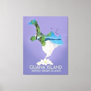 Guana Island Britische Jungferninseln Reiseplakat Leinwanddruck