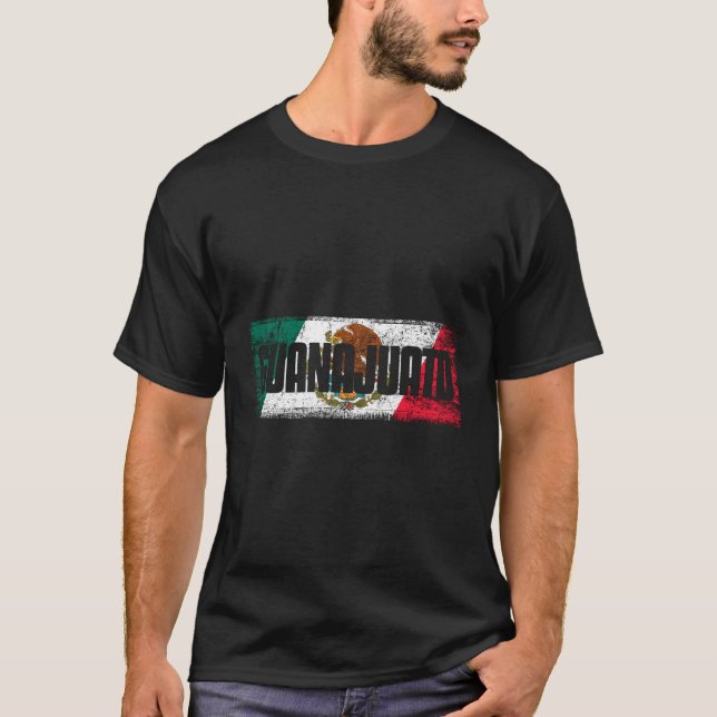 Guanajuato Con La Bandera De Mã©Xico T-Shirt (Vorderseite)