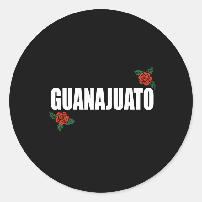 Guanajuato Mexikanischer Staat Estado Rose Runder Aufkleber (Vorderseite)