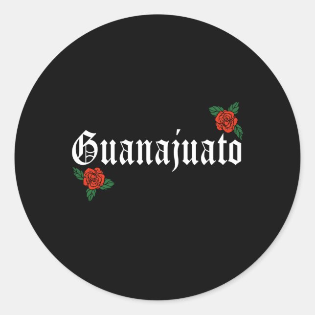 Guanajuato Mexikanischer Staat Rose Runder Aufkleber (Vorderseite)