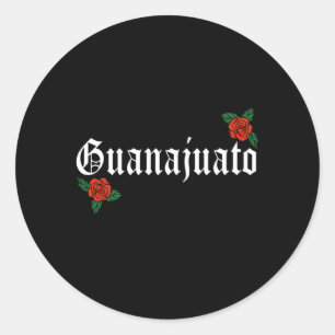Guanajuato Mexikanischer Staat Rose Runder Aufkleber