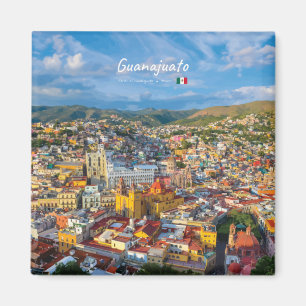 Guanajuato, Mexiko - Farbige Stadtansicht Magnet