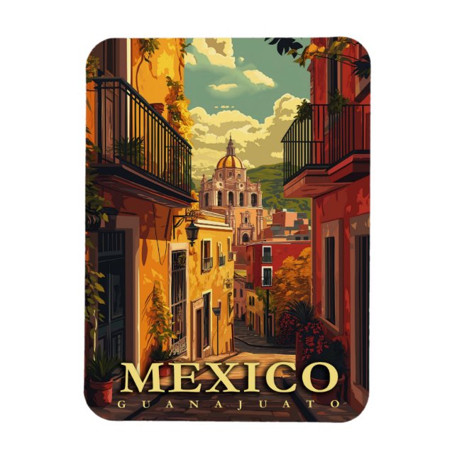 Guanajuato, Mexiko Vintag Magnet (Vertikal)