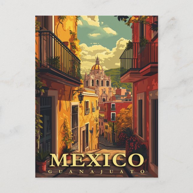 Guanajuato, Mexiko Vintag Postkarte (Vorderseite)