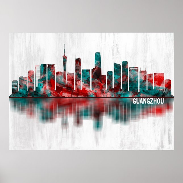 Guangzhou China Skyline Poster (Vorne)