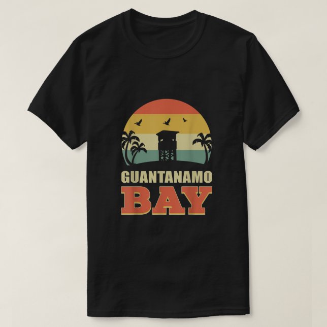 Guantanamo Bay - GTMO Land Mine Barbed Wire Point  T-Shirt (Design vorne)