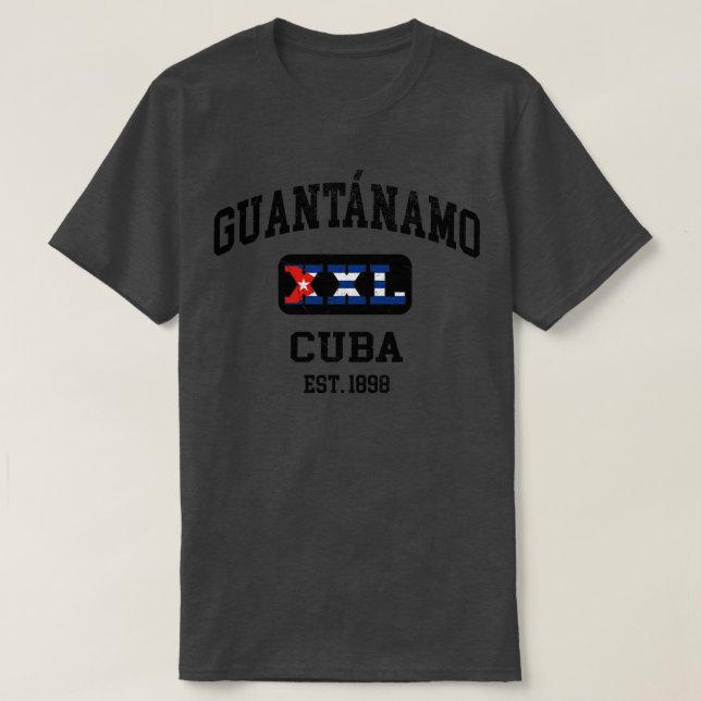 Guantanamo Cuba XXL Athletic Design T-Shirt (Design vorne)