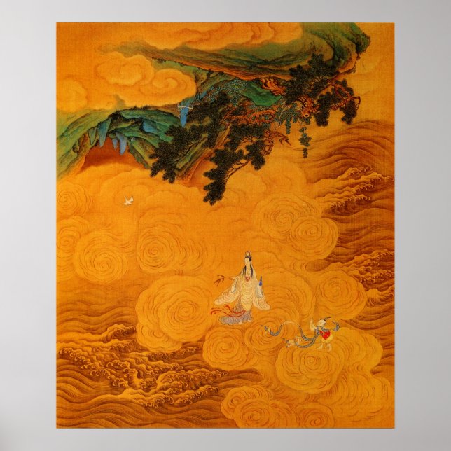 Guanyin in der Höhle des Tidal Sound am Potala Poster (Vorne)