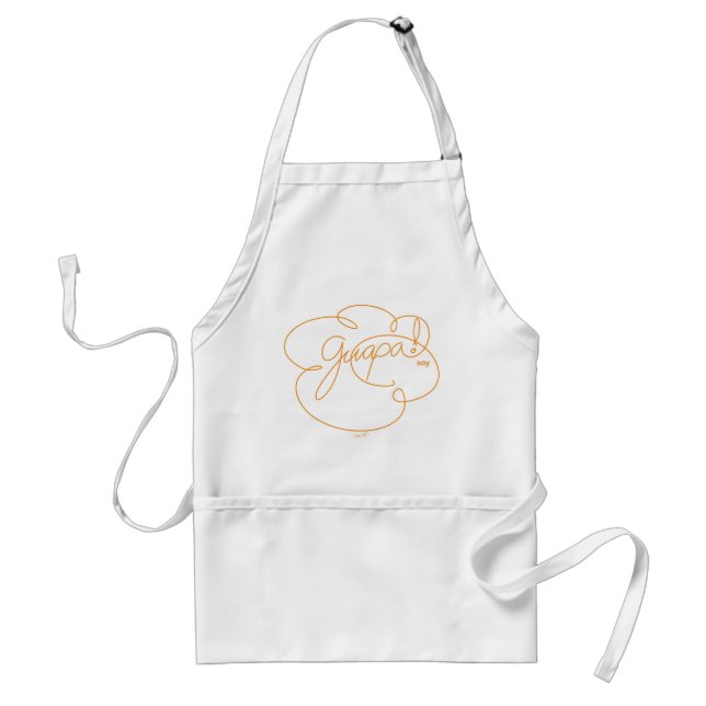 GUAPA soy - Bold Cloud S - Orange Script Schürze (Vorne)