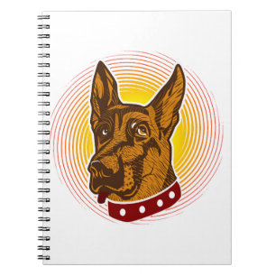 Guard Dog Belgisch Malinois Shepherd Notizblock