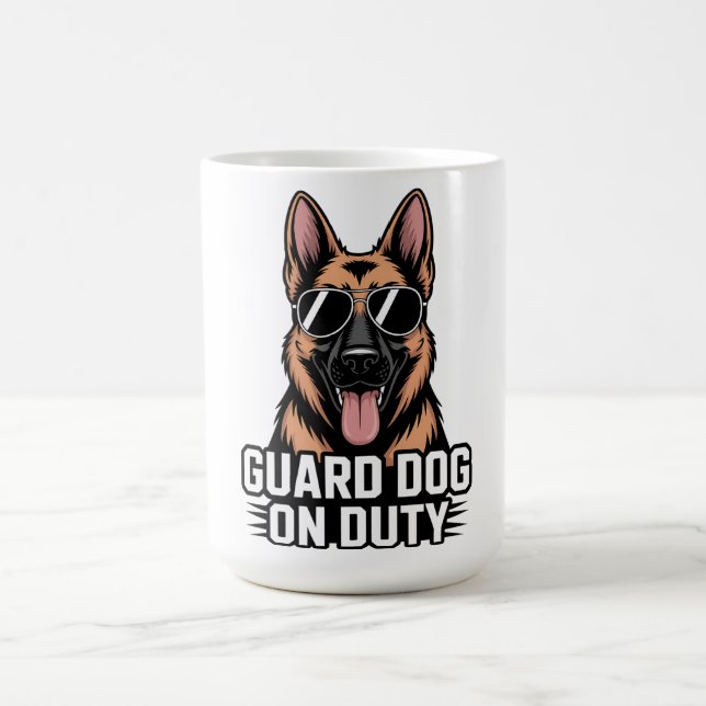 Guard Dog On Duty German Shepherd Sunglasses Gift Kaffeetasse (Mittel)