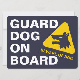 GUARD DOG/ SIE FAHREN LANGSAME Autozeichen Feiertagskarte