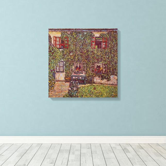 Guardaboschi Haus von Gustav Klimt, Vintage Kunst Leinwanddruck (Insitu (Holzboden))