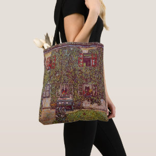 Guardaboschi Haus von Gustav Klimt, Vintage Kunst Tasche