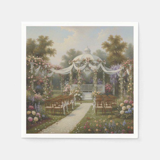 Guardanapo de Papel Casamento Vintage Serviette (Vorderseite)