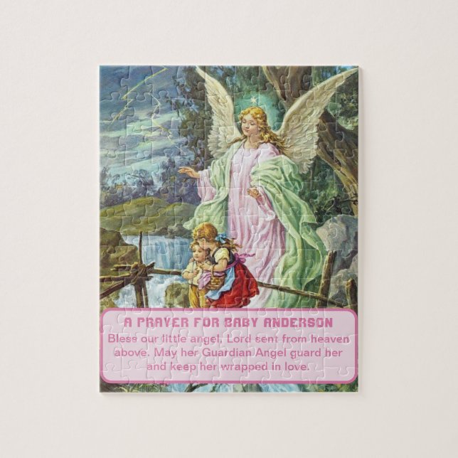 Guardian Angel Baby Girl Keepake (Vertikal)
