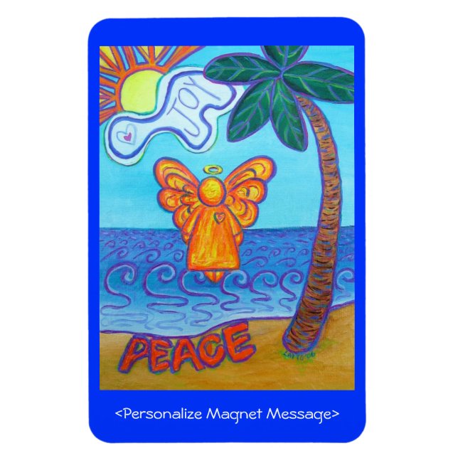 Guardian Angel Beach Art Custom Rectangle Magnete (Vertikal)