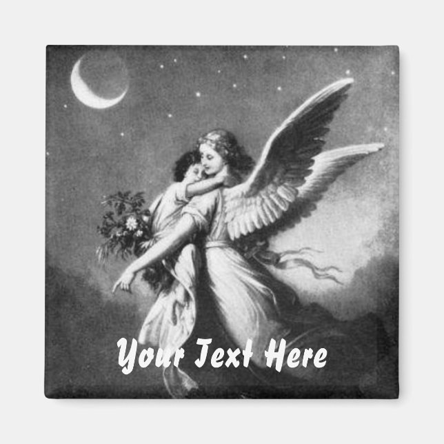Guardian Angel bei Nacht Magnet (Vorne)
