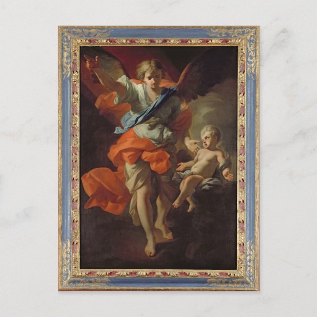 Guardian Angel, c.1685-94 Postkarte (Vorderseite)
