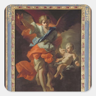 Guardian Angel, c.1685-94 Quadratischer Aufkleber