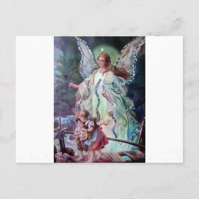 GUARDIAN ANGEL c. 1900 Postkarte (Vorderseite)