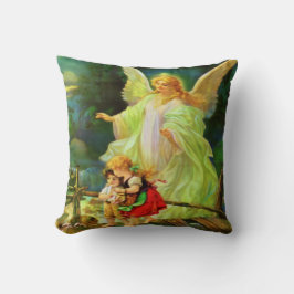 Guardian Angel & Children Pillow Kissen