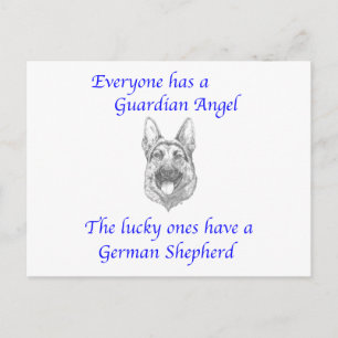 GUARDIAN ANGEL DEUTSCHE SHEPHERD POSTKARTE