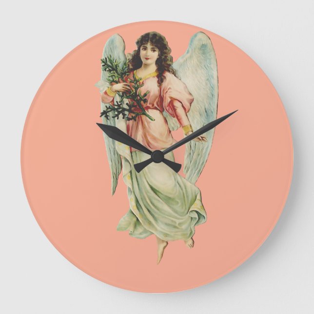 Guardian Angel Divine Watchfulness & Grace Art Große Wanduhr (Vorderseite)