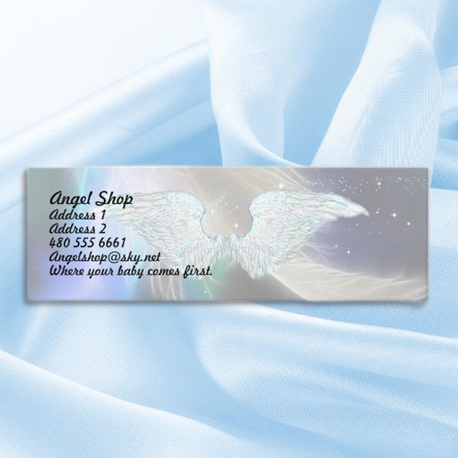Guardian Angel Feather Mini Business Card Mini Visitenkarte (Von Creator hochgeladen)