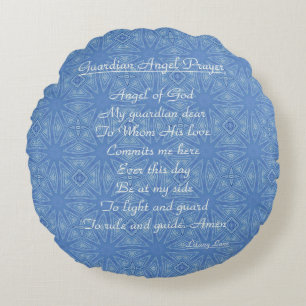 Guardian Angel Gebet Blue Throw Kissen