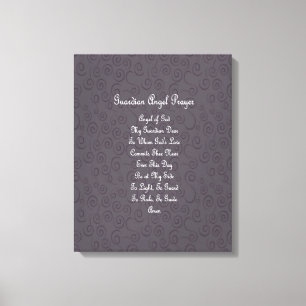 Guardian Angel Gebet Charcoal Gray Leinwanddruck