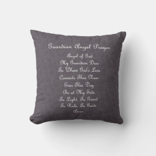 Guardian Angel Gebet Charcoal Kissen