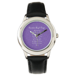 Guardian Angel Gebet Lila Armbanduhr