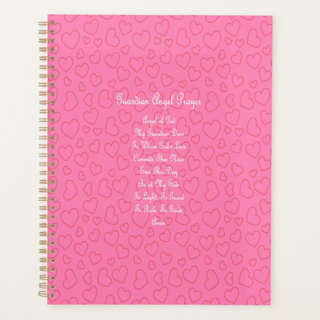 Guardian Angel Gebet Pink Planer (Vorderseite)