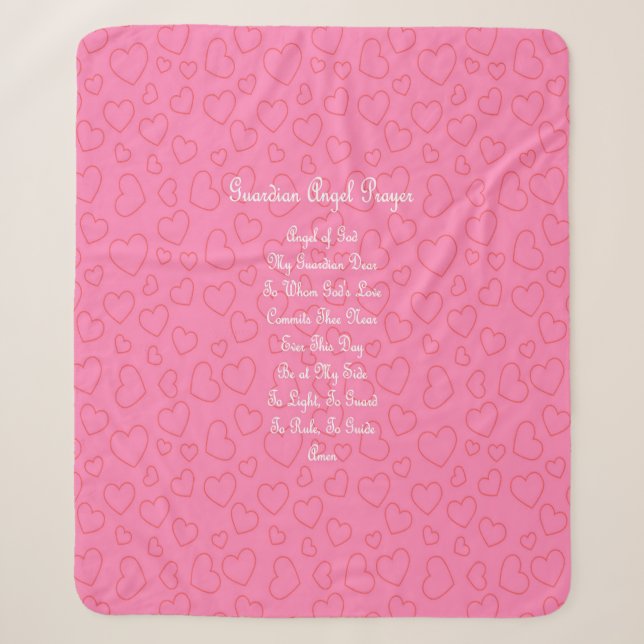 Guardian Angel Gebet Pink Sherpadecke (Vorderseite)