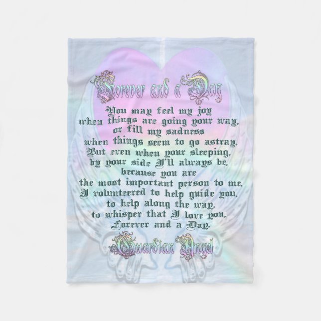 Guardian Angel Gedicht Blanket Fleecedecke (Vorderseite)