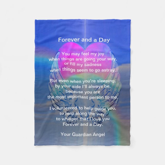 Guardian Angel Herz und Liebe Blanket Fleecedecke (Vorderseite)