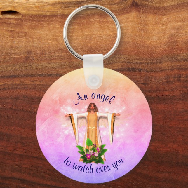Guardian Angel Inspirational Personalisiert Schlüsselanhänger (Vorderseite)
