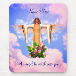 Guardian Angel Inspirational Personalized Mousepad